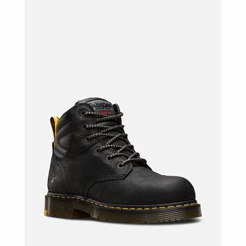 Dr Martens Hynine Safety Toe - Cierne Pracovne Cizmy Panske, DR0123